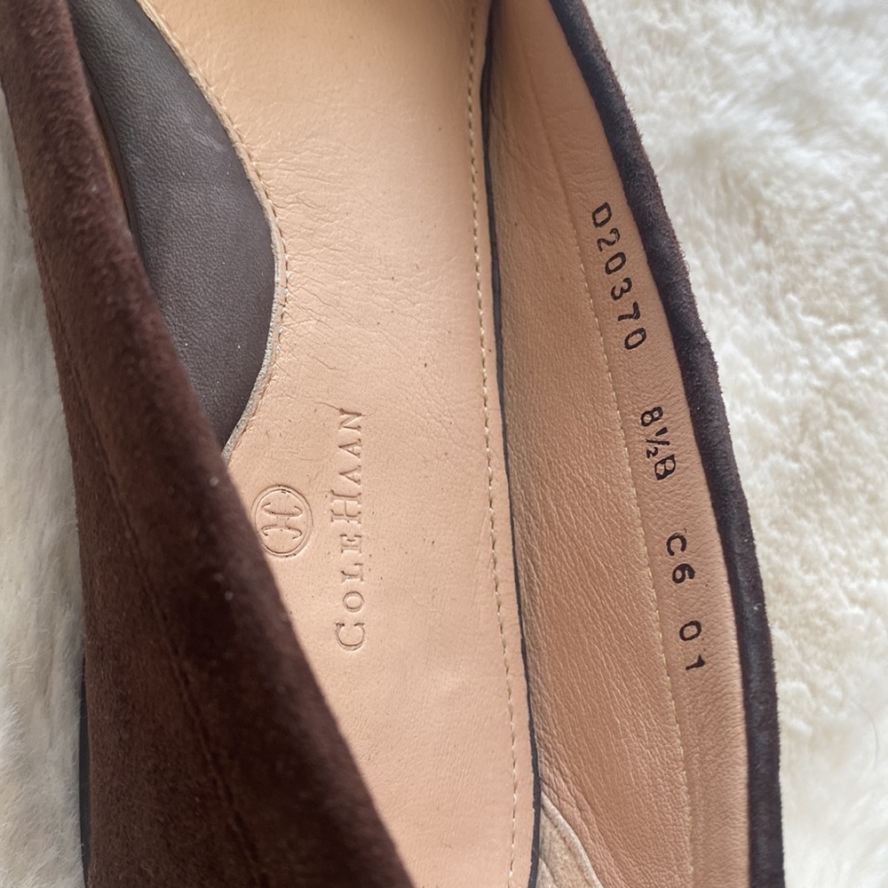 Cole Haan | Brown suede tasseled moccasin style slip on driving shoes | size 8.5 - Picture 7 of 9